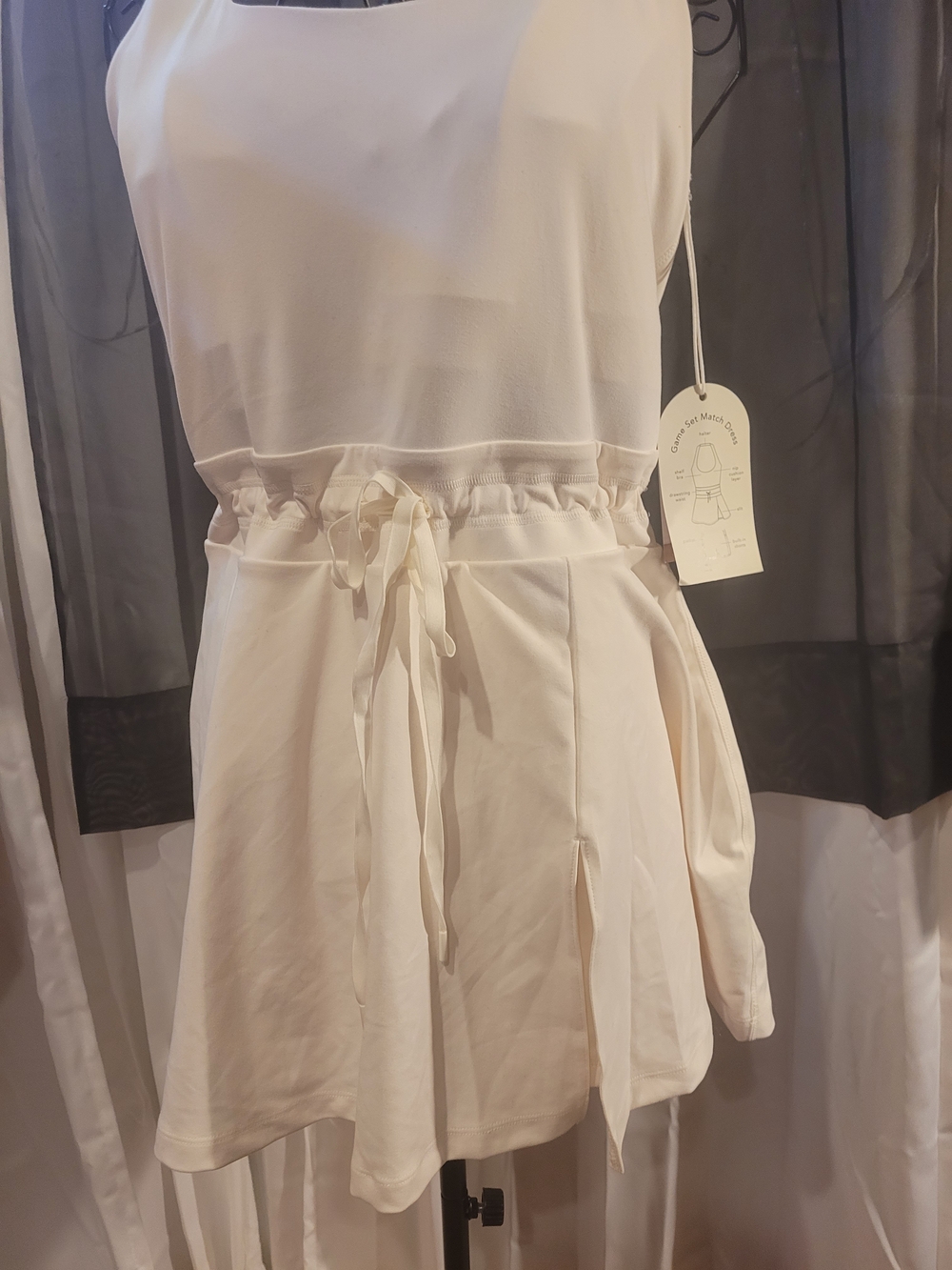 Women's Cream Drawstring Bodysuit